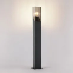 Bolardo luminoso Lucande Fiola, 80 cm, antracita, IP54
