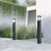 Bolardo luminoso Lucande Kiran, 100 cm, con sensor, gris, IP44, E27