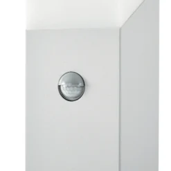 Bolardo luminoso Lucande Kiran, 100 cm, con sensor, gris claro, IP44