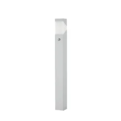 Bolardo luminoso Lucande Kiran, 100 cm, con sensor, gris claro, IP44