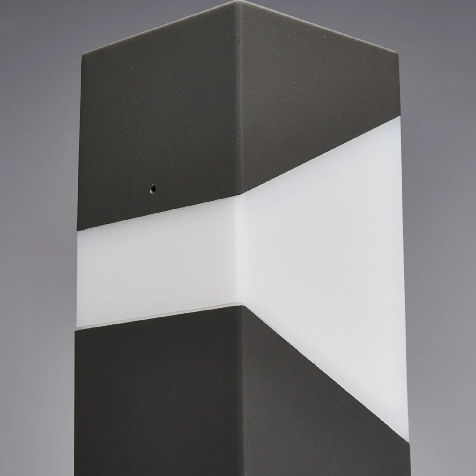 Bolardo luminoso Lucande Kiran, 100 cm, gris, metal, IP44, E27