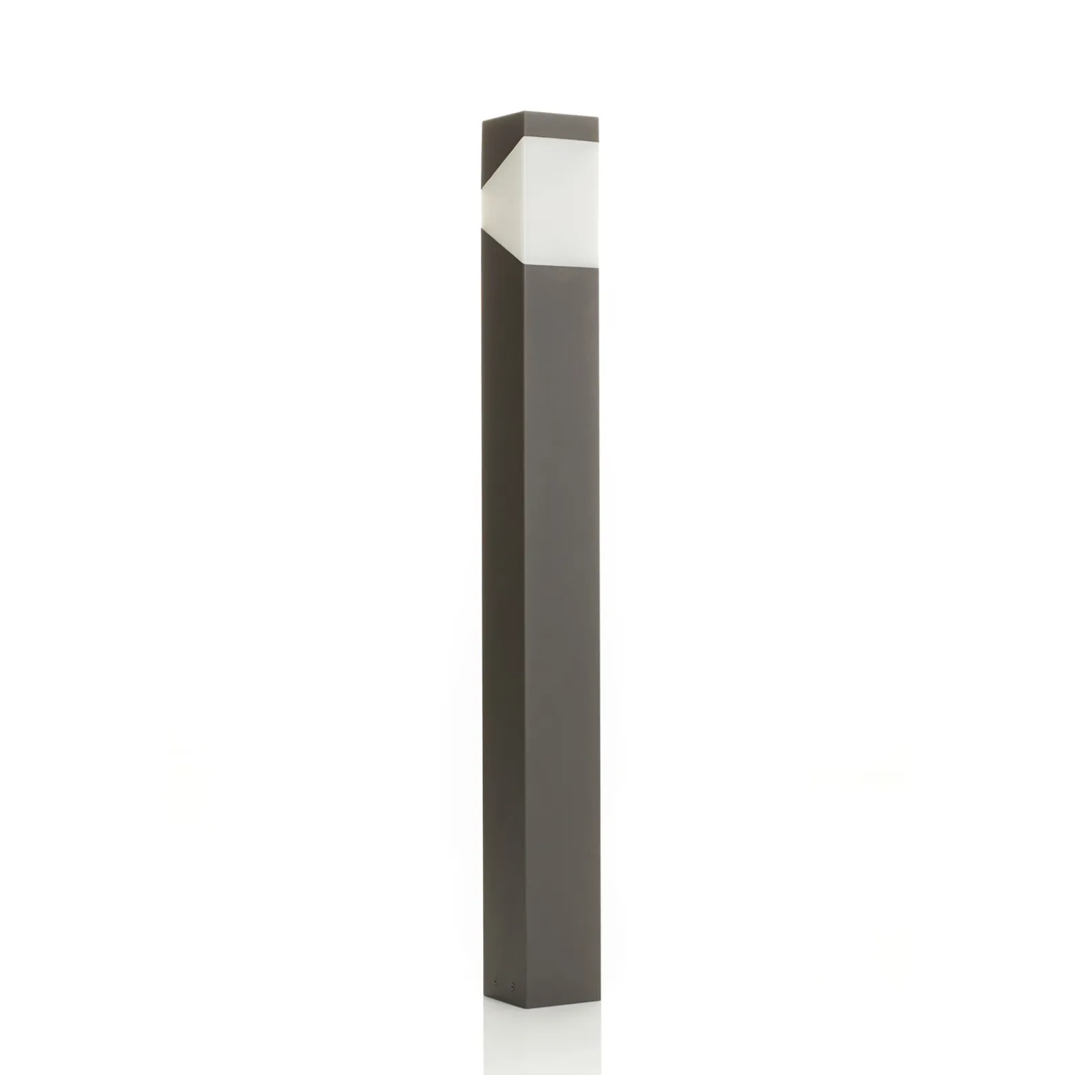 Bolardo luminoso Lucande Kiran, 100 cm, gris, metal, IP44, E27