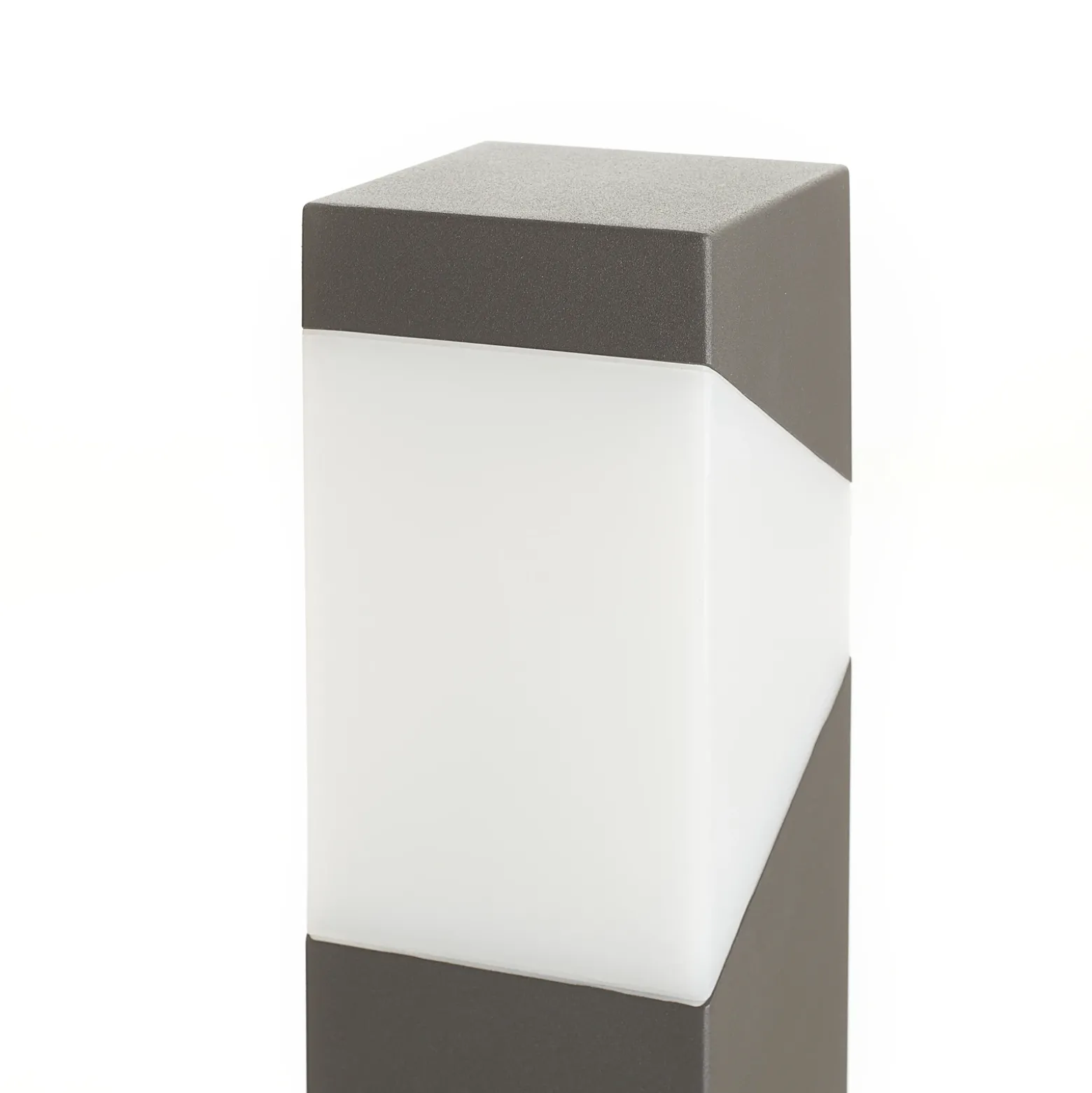 Bolardo luminoso Lucande Kiran, 100 cm, gris, metal, IP44, E27