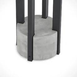 Bolardo luminoso Lucande Overa, gris, metal, 68 cm, IP44, E27