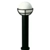 Bolardo luminoso negro, con vidrio opalino