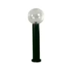Bolardo luminoso negro con vidrio burbuja