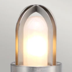 Bolardo luminoso Paignton acero inoxidable, plata