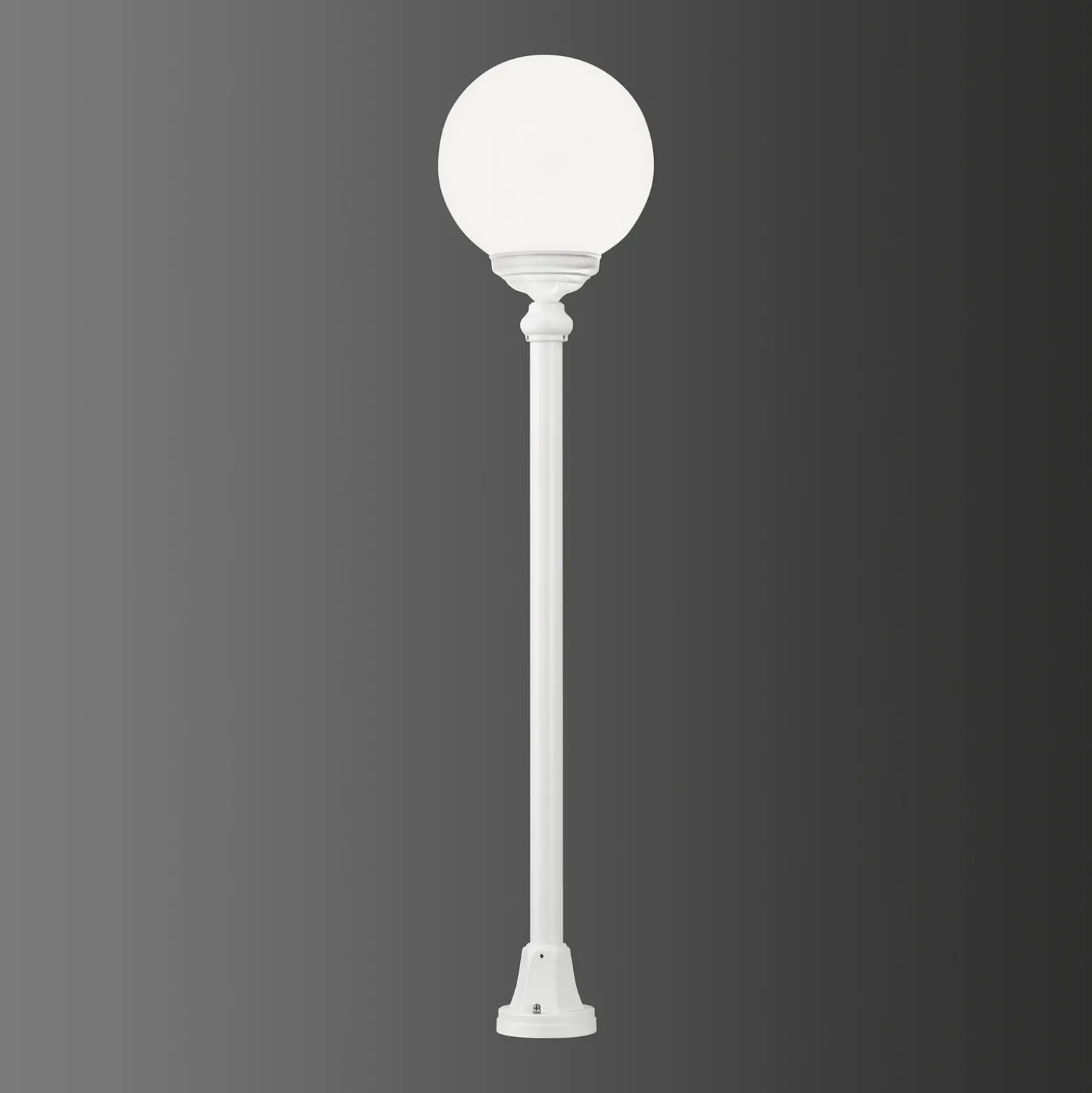 Bolardo luminoso 1132, pantalla esférica, blanco