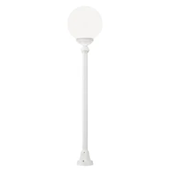 Bolardo luminoso 1132, pantalla esférica, blanco