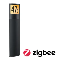 Bolardo luminoso Paulmann Padea con número de casa ZigBee