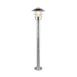 Bolardo luminoso Ruvuuma, color zinc, altura 100 cm, metal, IP44