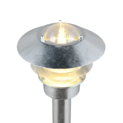 Bolardo luminoso Ruvuuma, color zinc, altura 100 cm, metal, IP44