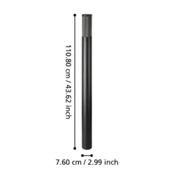 Bolardo luminoso Salle, altura 110 cm, negro, aluminio