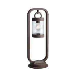 Bolardo luminoso SAMBESI, color óxido, altura 60 cm, metal, IP44