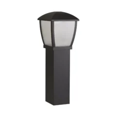 Bolardo luminoso Seattle, IP44, negro, altura 73 cm, metal