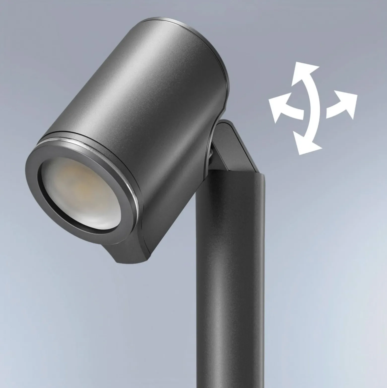 Bolardo luminoso STEINEL SPOT WAY, color antracita, IP44, orientable