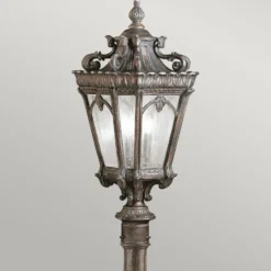 Bolardo luminoso Tournai, altura 110 cm, aluminio, cristal