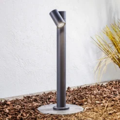 Bolardo luminoso Tulimar de Prios, 1 luz, 60 cm, metal, IP65