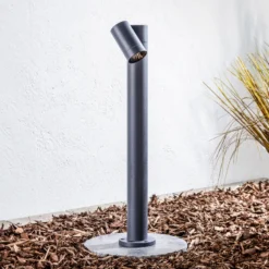 Bolardo luminoso Tulimar de Prios, 1 luz, 60 cm, metal, IP65