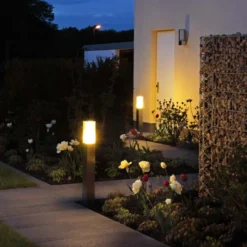 Bolardo luminoso Tunuk de acero inoxidable