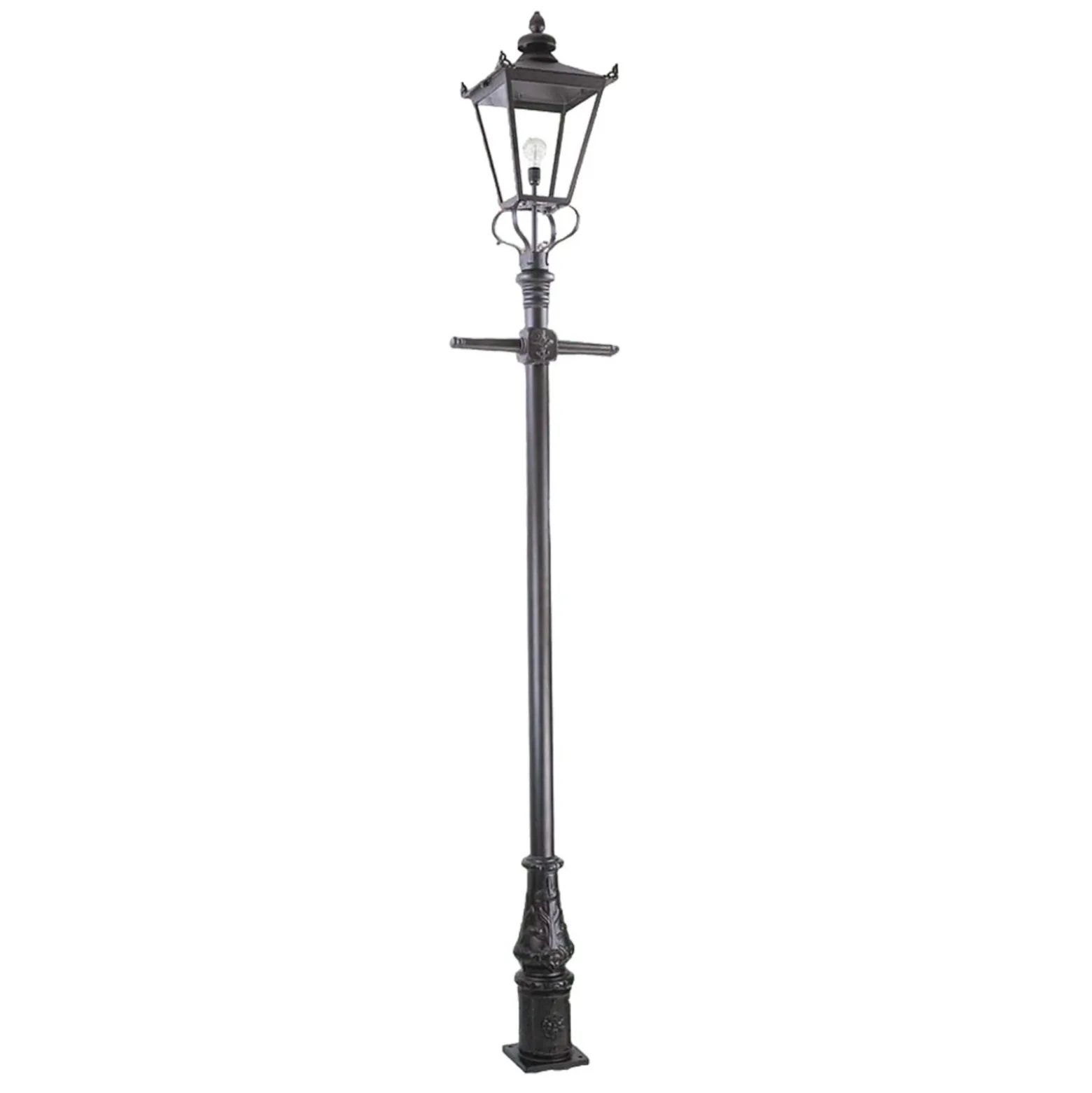 Bolardo luminoso Wilmslow negro 1 luz alto 82,5cm