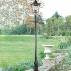 Bolardo luminoso Wilmslow negro 1 luz alto 82,5cm
