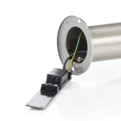 Bolardo luminoso York, acero inoxidable, detector de movimiento, IP44