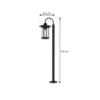 Bolardo luminoso Zayn de Lindby, negro, cristal, altura 109 cm, IP65