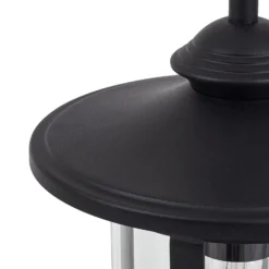 Bolardo luminoso Zayn de Lindby, negro, cristal, altura 109 cm, IP65