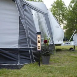 Bolardo solar LED Pathy, indicador número de casa