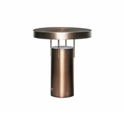 Bonita lámpara de mesa LED recargable BringMe, latón bruñido, 28 cm