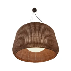 Bover Lámpara colgante exterior LED Fora 90, marrón grafito/marrón