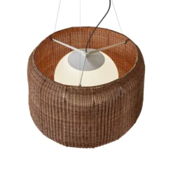Bover Lámpara colgante exterior LED Fora 90, marrón grafito/marrón