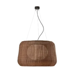 Bover Lámpara colgante exterior LED Fora 90, marrón grafito/marrón