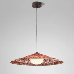 Bover Lámpara colgante exterior Nans Balis S/55, marrón/rojo