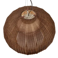 Bover Lámpara colgante exterior Garota, marrón grafito/marrón Ø 72 cm