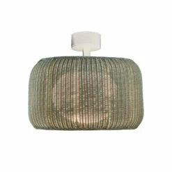 Bover lámpara de techo para exterior Fora, blanco natural/beige, Ø 50 cm