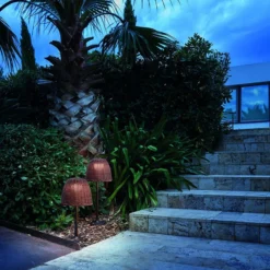 Bover lámpara sobremuro LED Atticus, altura 50 cm, marrón grafito/marrón