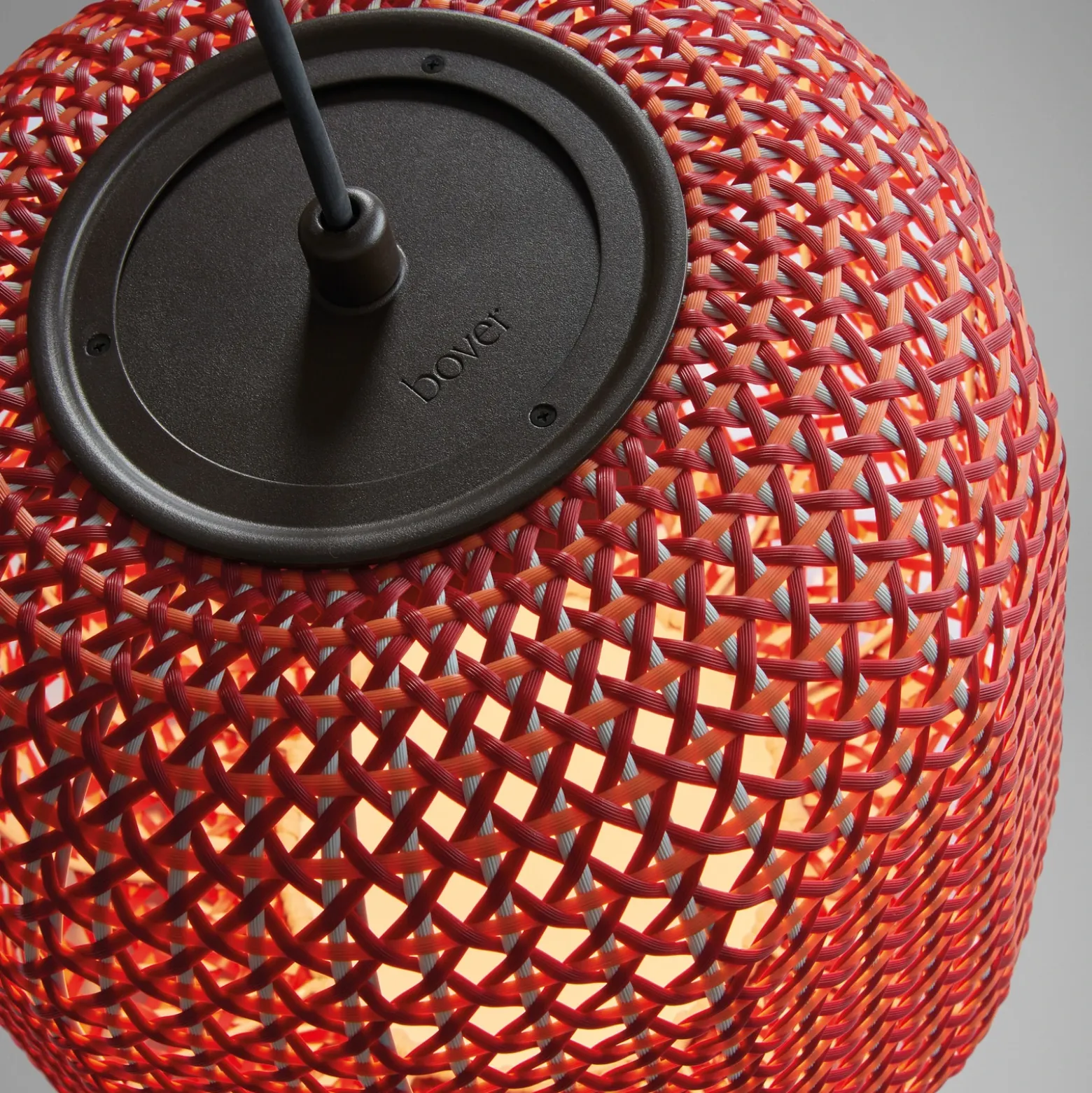 Bover Nans S/21 lámpara colgante exterior LED, rojo