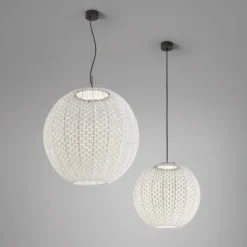 Bover Nans Sphere S/80 lámpara colgante exterior LED beige