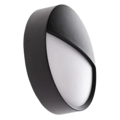 BRUMBERG Eye aplique LED de exterior, mitad, negro