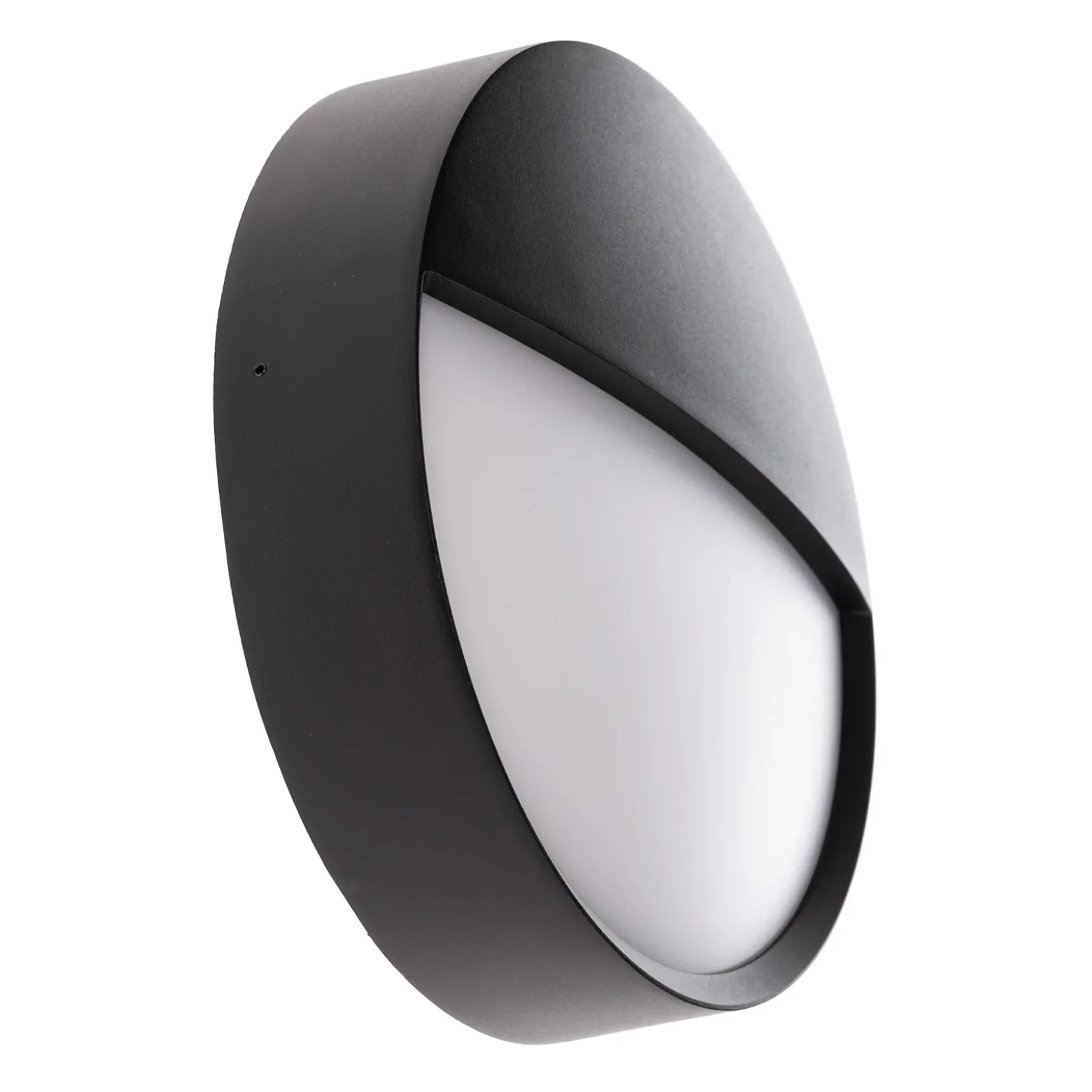 BRUMBERG Eye aplique LED de exterior, mitad, negro