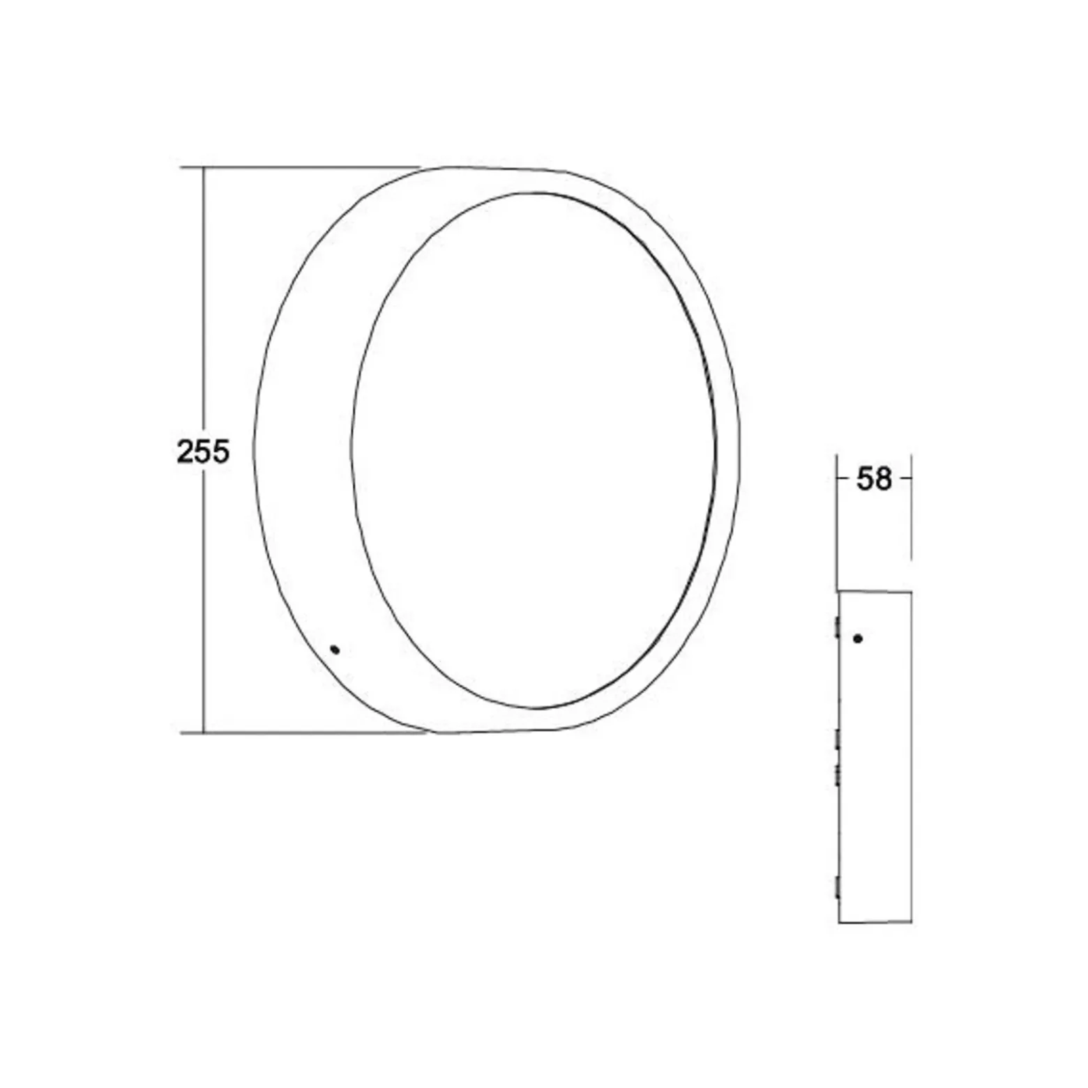 BRUMBERG Eye aplique LED exterior abierto, blanco