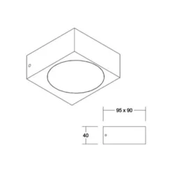 BRUMBERG Quader aplique de exterior directo