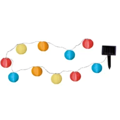 Cadena de lámparas LED de colores con 10 faroles