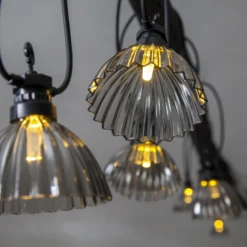 Cadena de luces LED Circus Shade 12 pantallas gris
