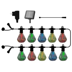Cadena de luces LED Marcus multi, kit de inicio, 3 m, solar/enchufable