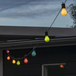 Cadena de luces LED para fiestas, en tonos pastel, con atenuador incluido, IP44