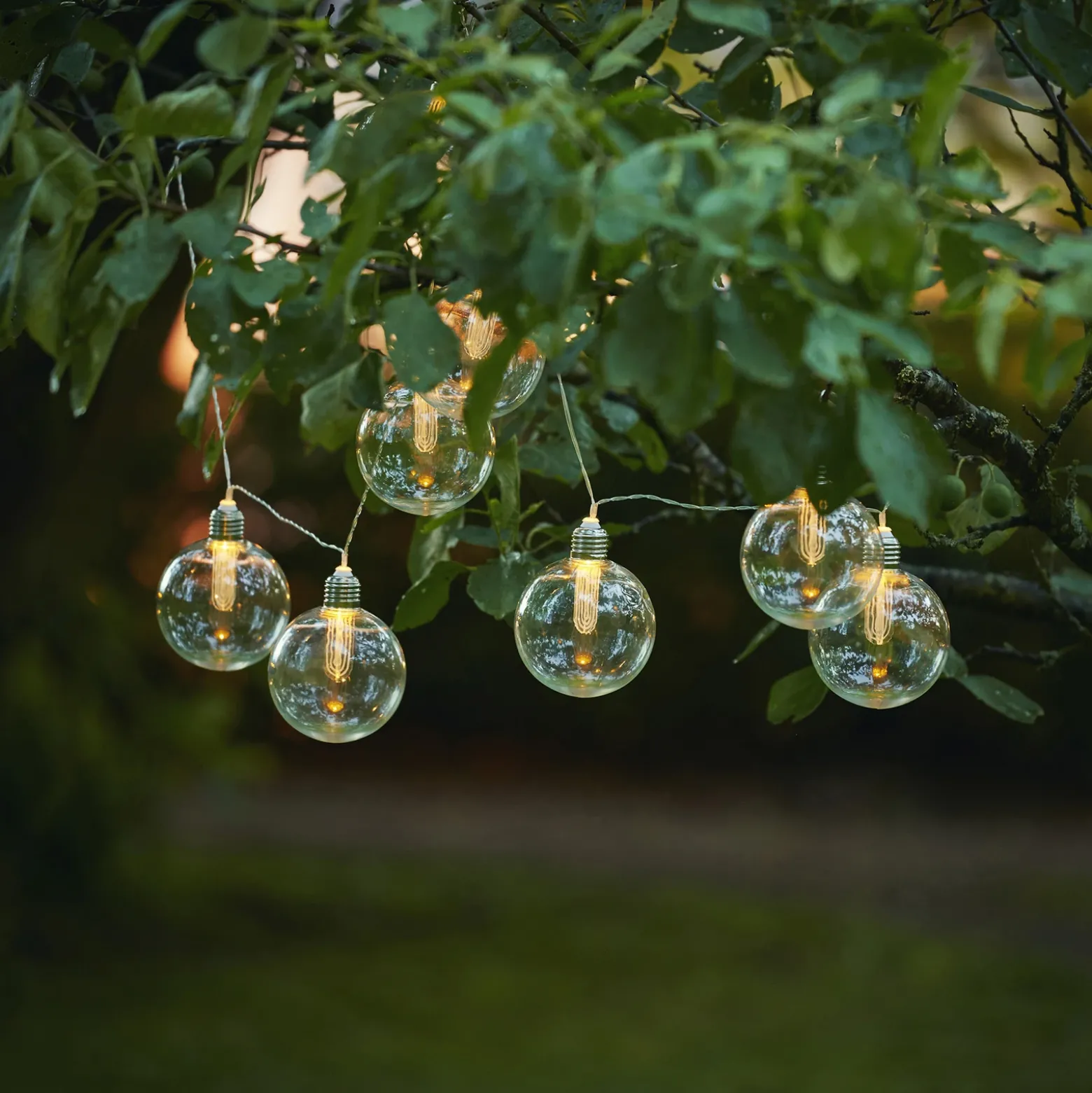 Cadena de luces LED solar Chania, 8 luces