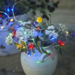Cadena de luces LED solar Dew Drop, multicolor